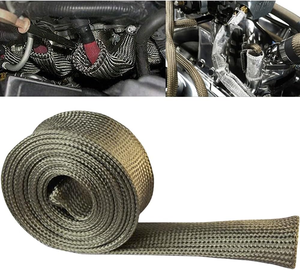 Aluminized Heat Sheath Heat Wrap Wire Shield Sleeve 3/4"ID x 10ft Adjustable Silver