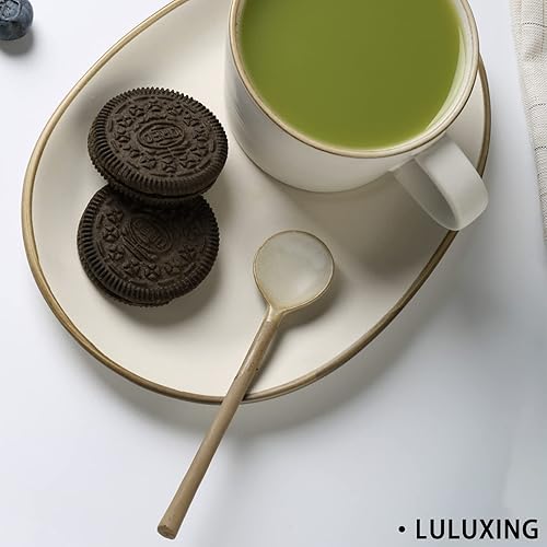 Miniatura 3 de Cuchara de café pequeña de cerámica, cuchara de porcelana pequeña, mini cucharaditas para café, azúcar, postre lindo, paquete de 3