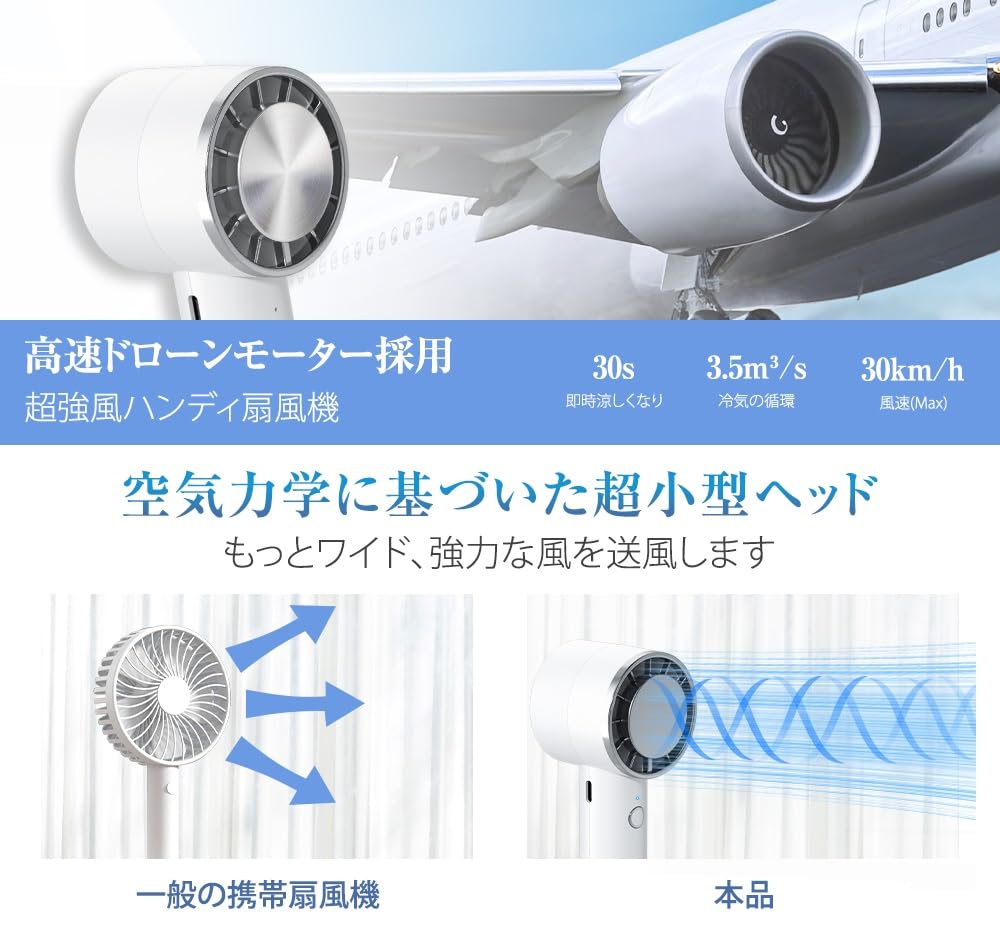 Amazon | 携帯扇風機 ハンディファン 冷却プレート搭載 接触冷感