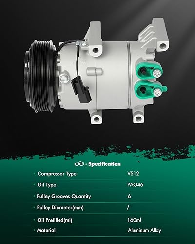Miniatura 1038 de SCITOO CO 10739C - Compresor de CA compatible con Honda Element 2.4L 2003 2004 2005 2006 2007 2008 2009 2010 2011