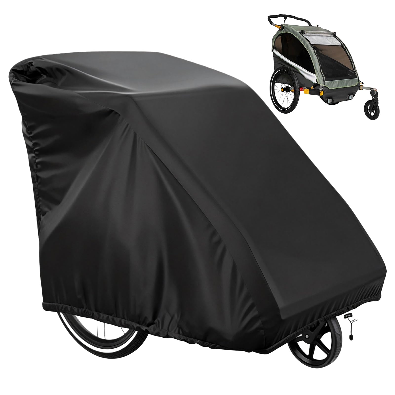 Copertura Universale per Rimorchio, 140 X 84 X 99 cm Copertura per Rimorchio Bici, copertura per rimorchio per Bicicletta, 420D Carrello Bicicletta Rimorchios Copri per Rimorchios per Bicicletta