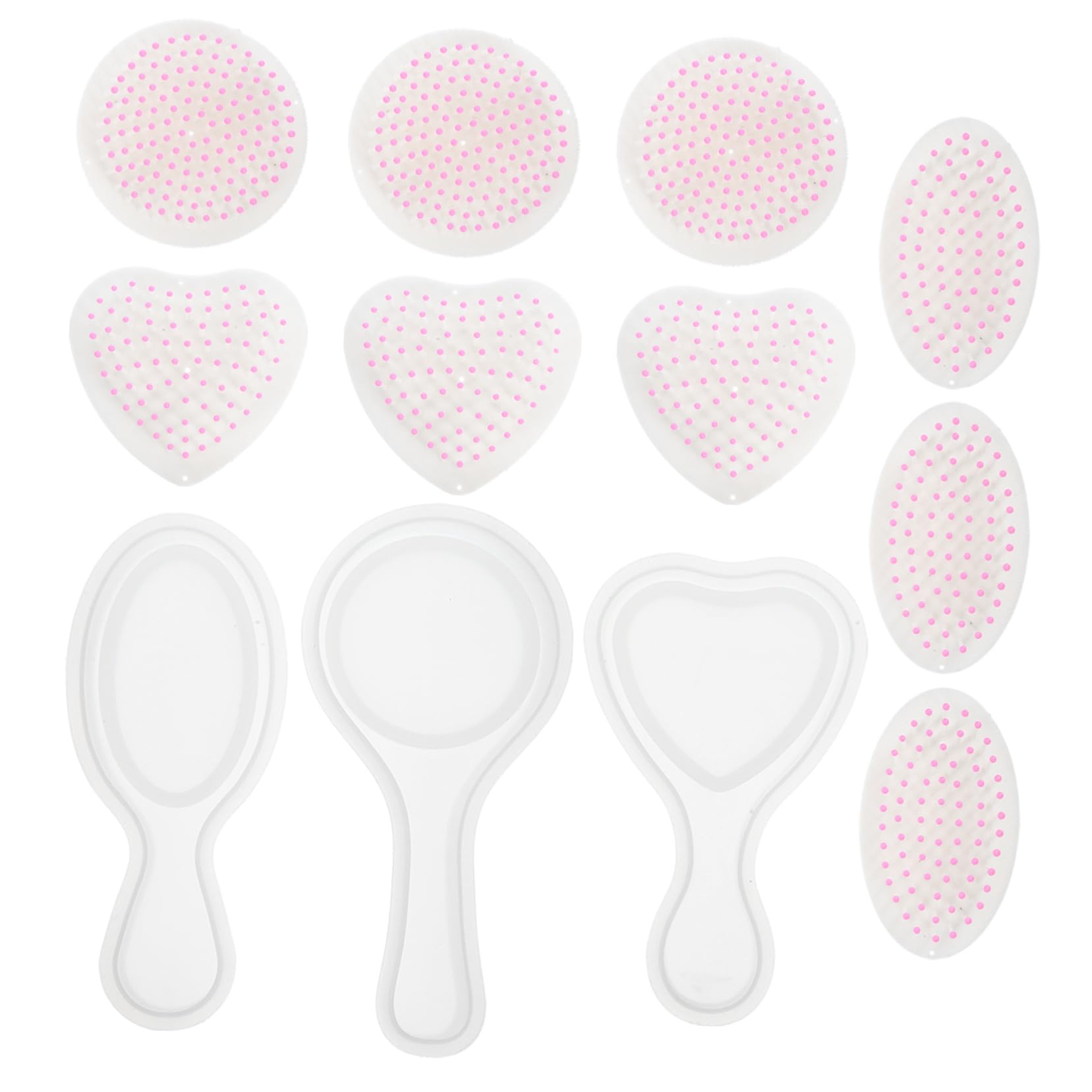 NUOBESTY 48pezzi Mold Per Pettini Silicone Per Epossidica Stampo Flessibile Per Creazioni Facile Da Sformare e Riutilizzabile Per Realizzare Pettini Creativi