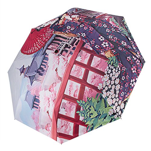 YJZQ Ombrello portatile pieghevole automatico