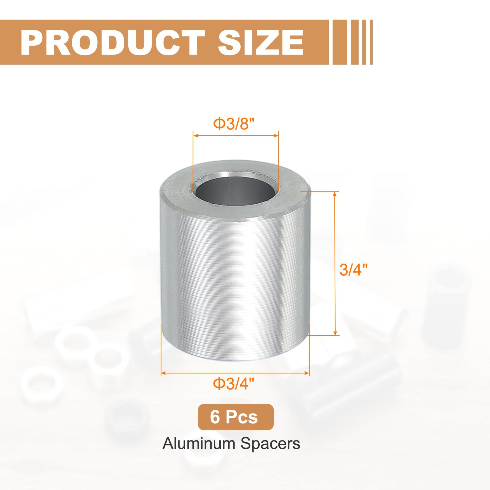 PATIKIL 6PCS Aluminum Spacers - Image 2