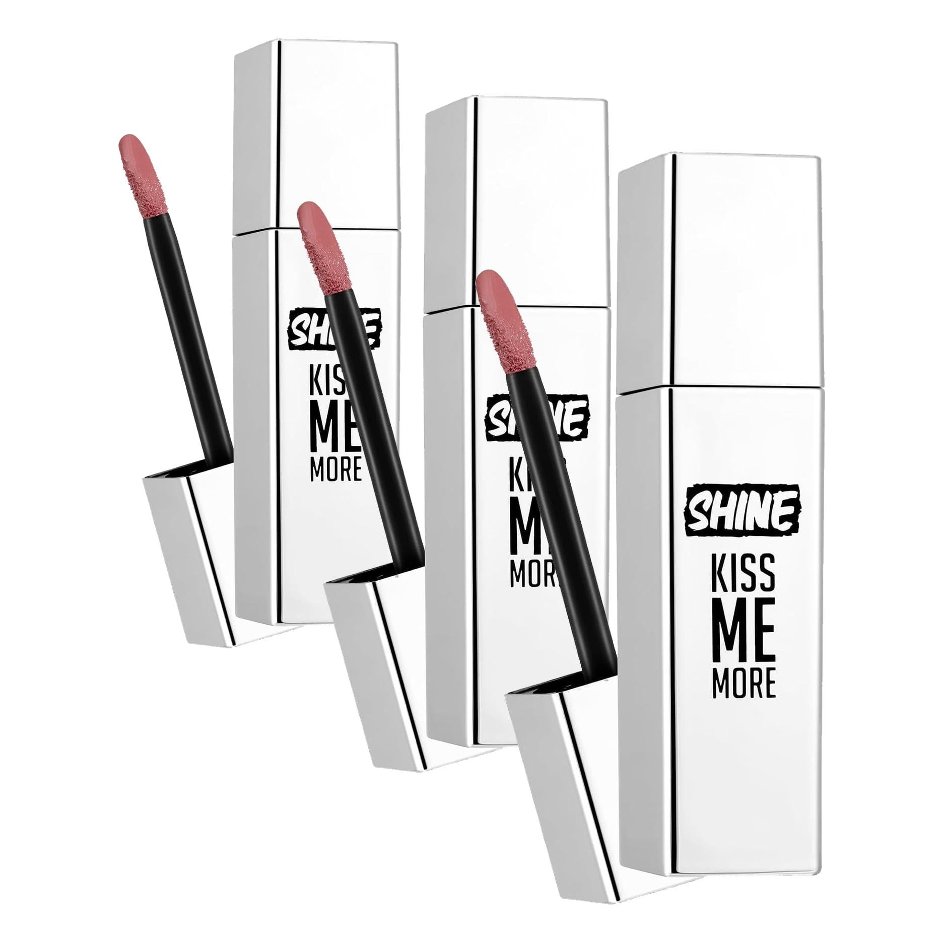 Flormar Shine Kiss Me More Uzun Süre Kalıcı & Parlak Bitişli Likit Ruj 005 BARE BEAUTY (3 paketi)