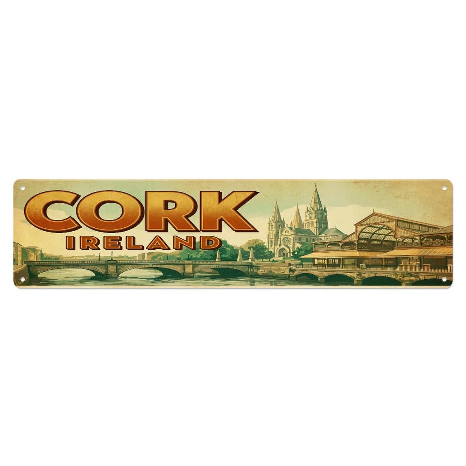 Tgrcjimh Style Metal Tin Sign Retro Travel Ireland Cork