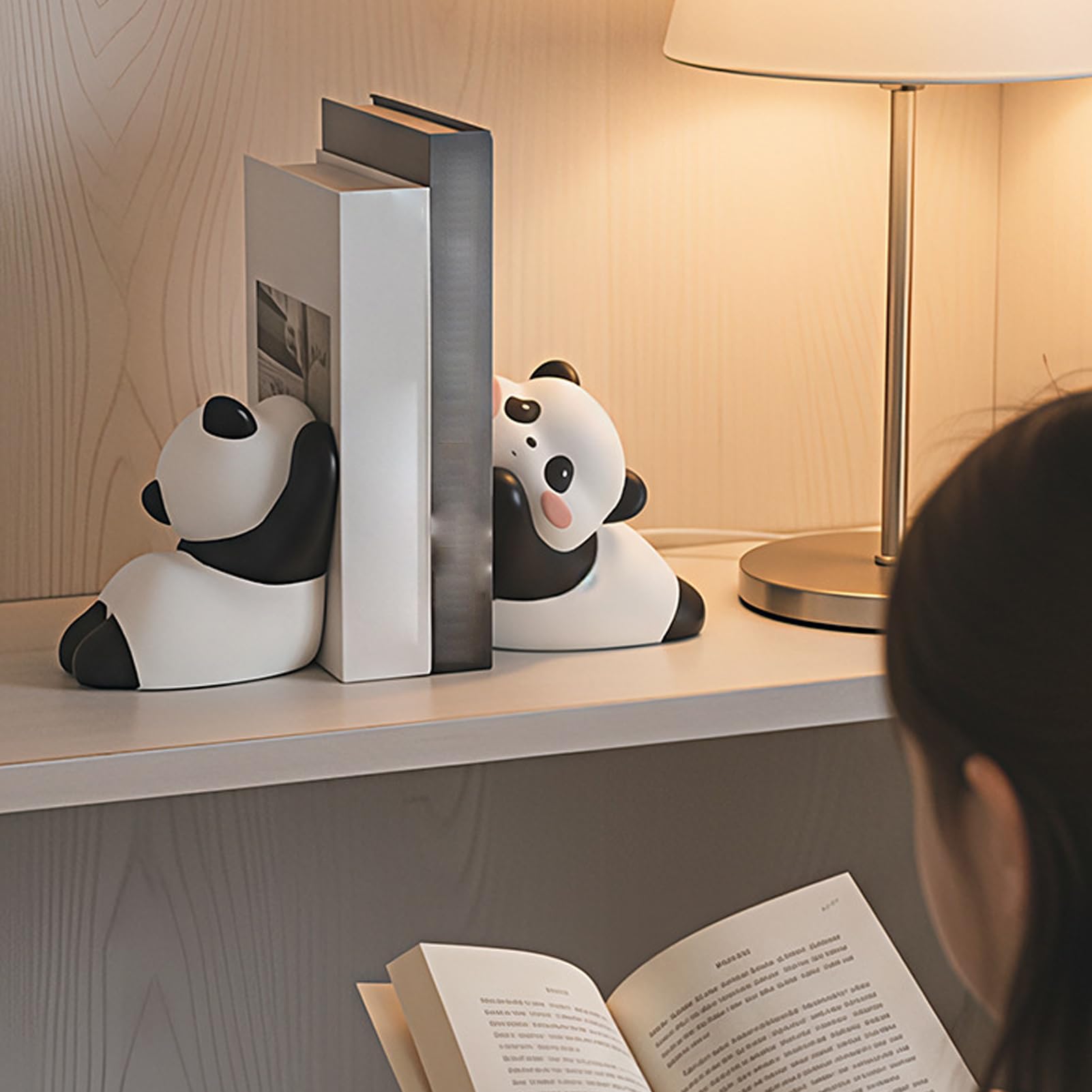 Dziecięce Podpórki Do Książek Panda Podpórka Książkowa | Do Półek I Regałów Do Salonu Biurka Domowej Biblioteki Stół Święta Boże Narodzenie