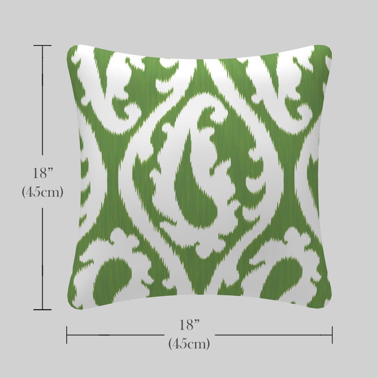 Outdoor Waterproof Decorative Throw Pillows with Inserts for Patio Furniture, 18x18 Inch Fade Resistant Patio Garden Cushions for Couch Bed Sofa, Paisley Green