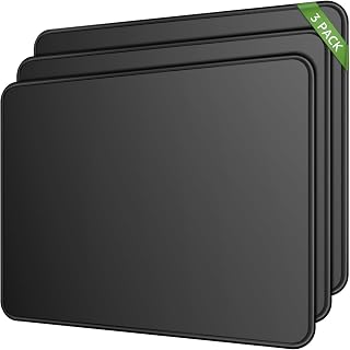 MROCO Mouse Pad 3-Pack 8.5x11 Inch [30% Larger] Stitched Edges Waterproof Non-Slip Gaming Office Mouse Mats Black