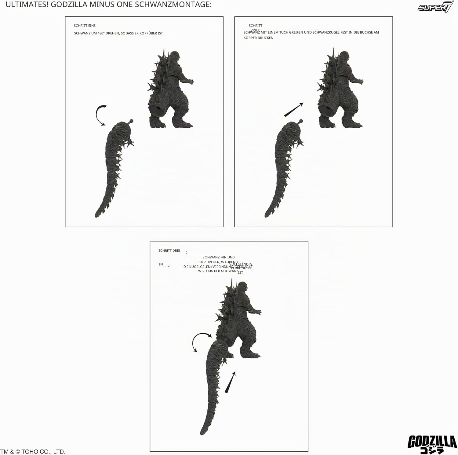 Super7 Ultimates! Toho Godzilla Minus One – 20,3 cm große Toho Godzilla Actionfigur, Klassische Film-Sammlerstücke und Retro-Spielzeug