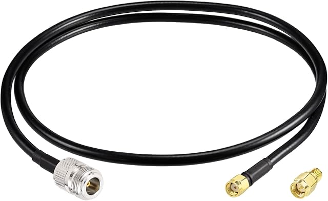 Bingfu 1 Meter N Female to RP-SMA Male Low Loss ALSR240 Coaxial Cable with SMA Male Adapter for WiFi 4G LTE Wireless Router LoRa Antenna Nebra RAK Bobcat Helium Hotspot HNT Miner Antenna