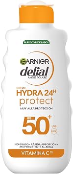 Garnier Delial Hydra 24H SPF 50+ with Vitamin Cg Rapid Absorption, 175 ml