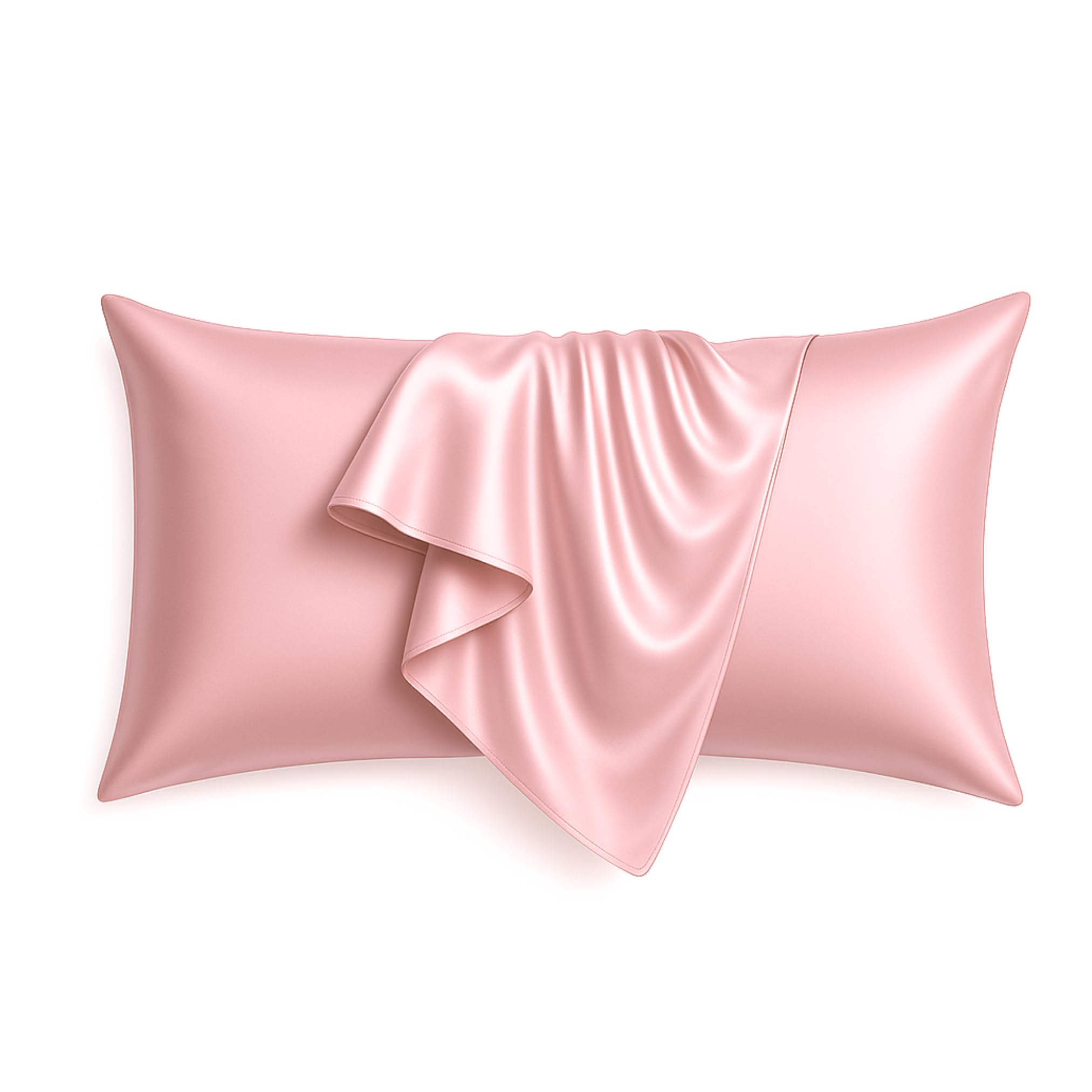 Mulberry Silk Pillowcases for Women - Premium 100% Silk Pillowcases for All Hair Types - Made in USA Silk Pillow Covers - Silk Pillowcases for Frizz Prevention (Pink, King)