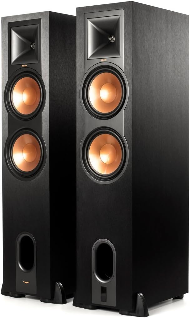 Klipsch R-28PF Surround Powerful Floor Standing Speaker | Set of 2 - Black