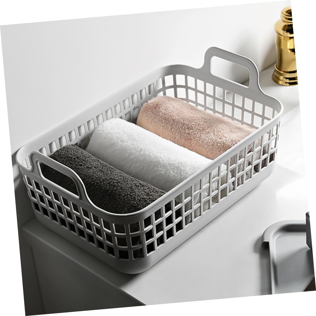 Plastic Laundry Hamper with Lid and Handles Capacity Basket for Clothes and Sundries Storage Thick Odorless Material Multi Functional Household Organizer for Bathroom and Bedroom