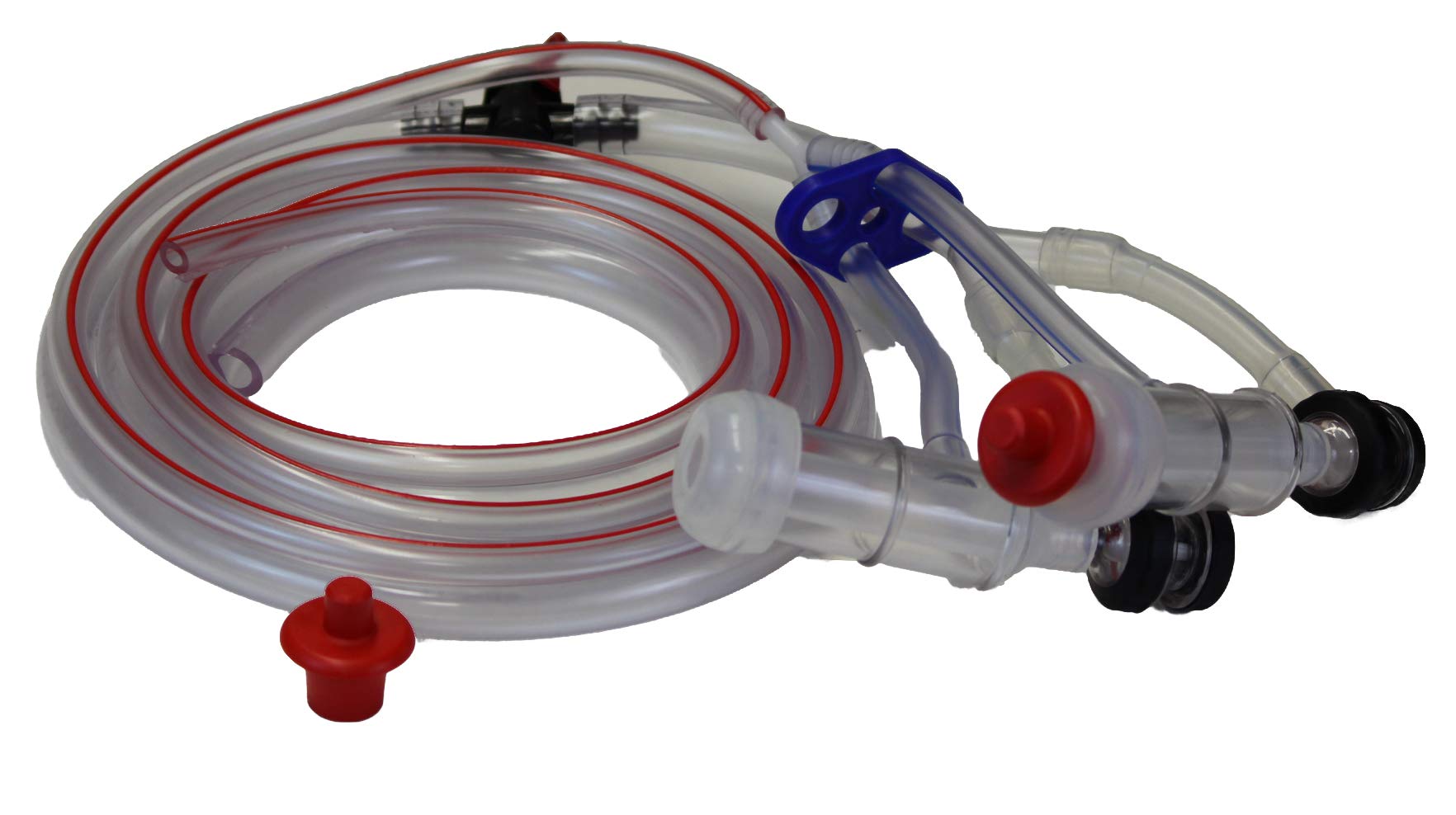 Goat Assembly Silicone Liners, Clear Shells Milk and Pulsator Hose with Plugs by Melasty