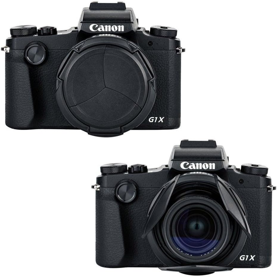 JJC ALC-G1XM3 Black Auto SELF-RETAINING Lens Cap for Canon PowerShot G1X Mark III (G1X M3)
