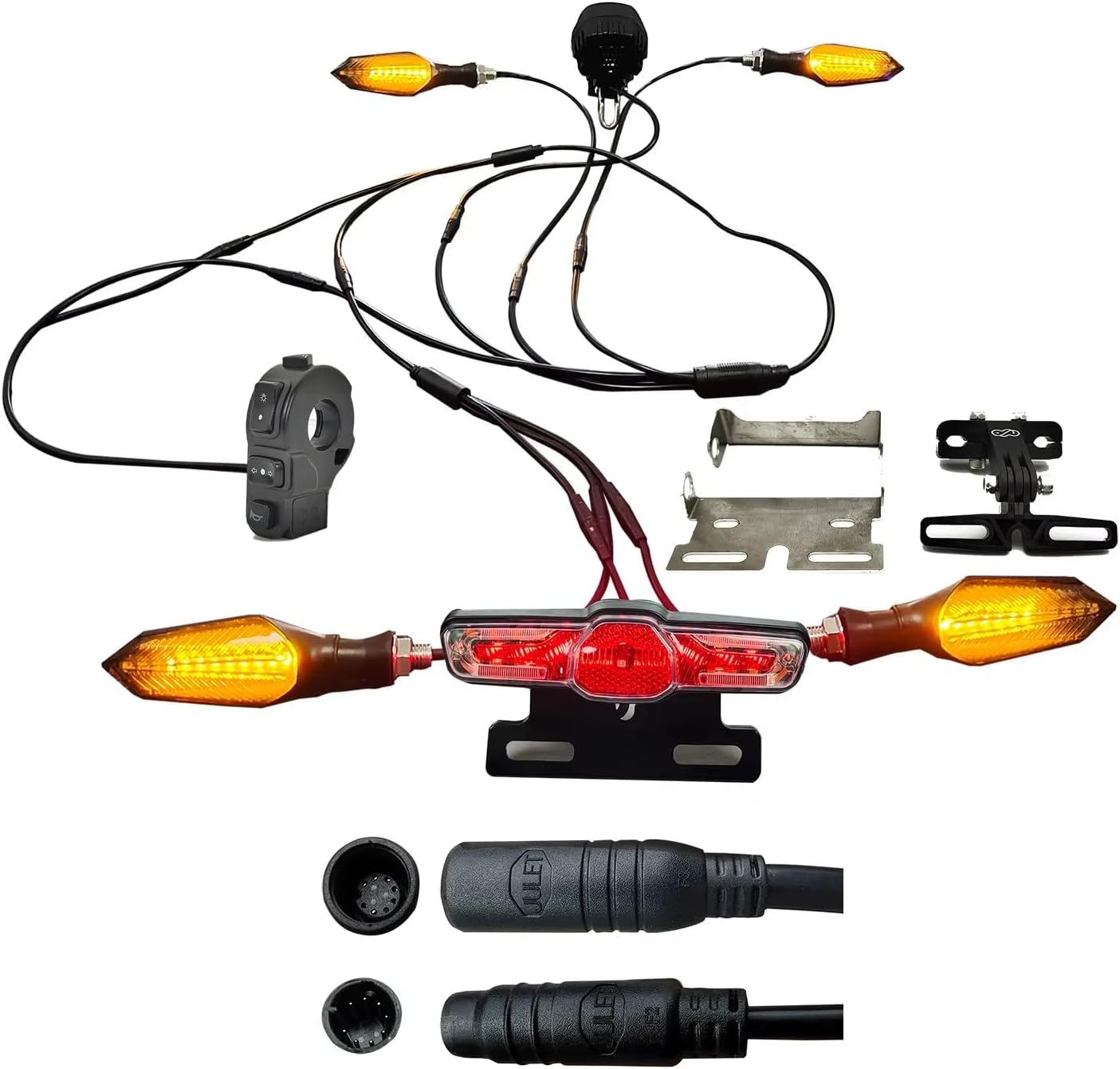 36V 48V 52V 60V 72V Ebike 05X Lights Kit Headlight Taillight Horn Turn Signal Brake Light for DIY