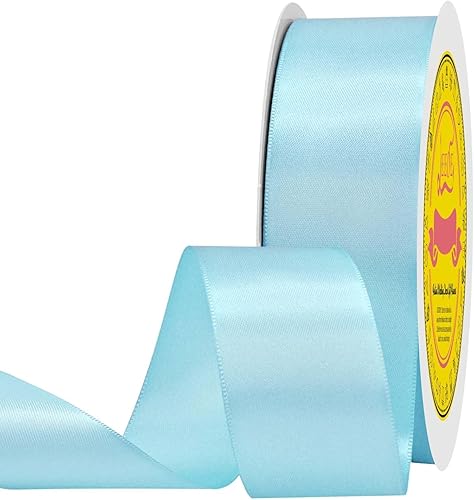 Miniatura 829 de Cinta de satén verde esmeralda de doble cara de 1-1/2 pulgadas x 50 yardas, cinta de poliéster verde esmeralda para envolver regalos, muy adecuada