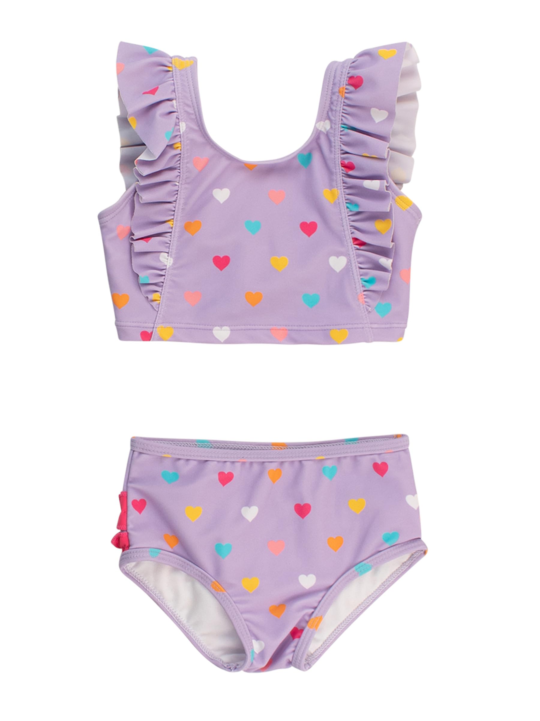 RuffleButts Baby/Toddler Girls UPF50+ Waterfall Tankini Two Piece Swimsuit