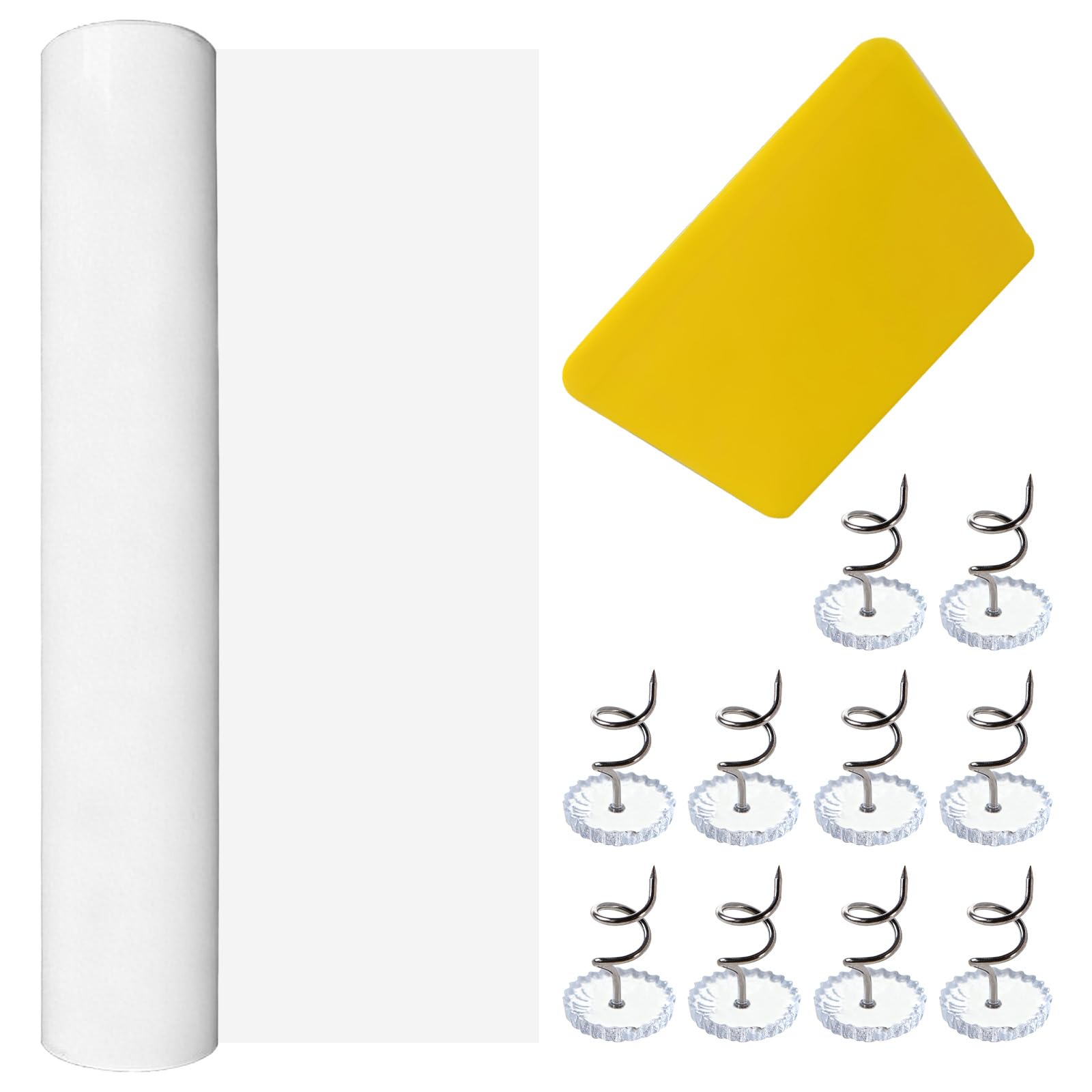 12Pcs Sofa Protectors from Pets, 30cm x 5m Anti-Cat-Scratch Clear Plastic Furniture Protector, Dog Scratching Door Protector, Carpet Protector Roll, Cat Tape for Sofas, Couches, Carpets, Doors
