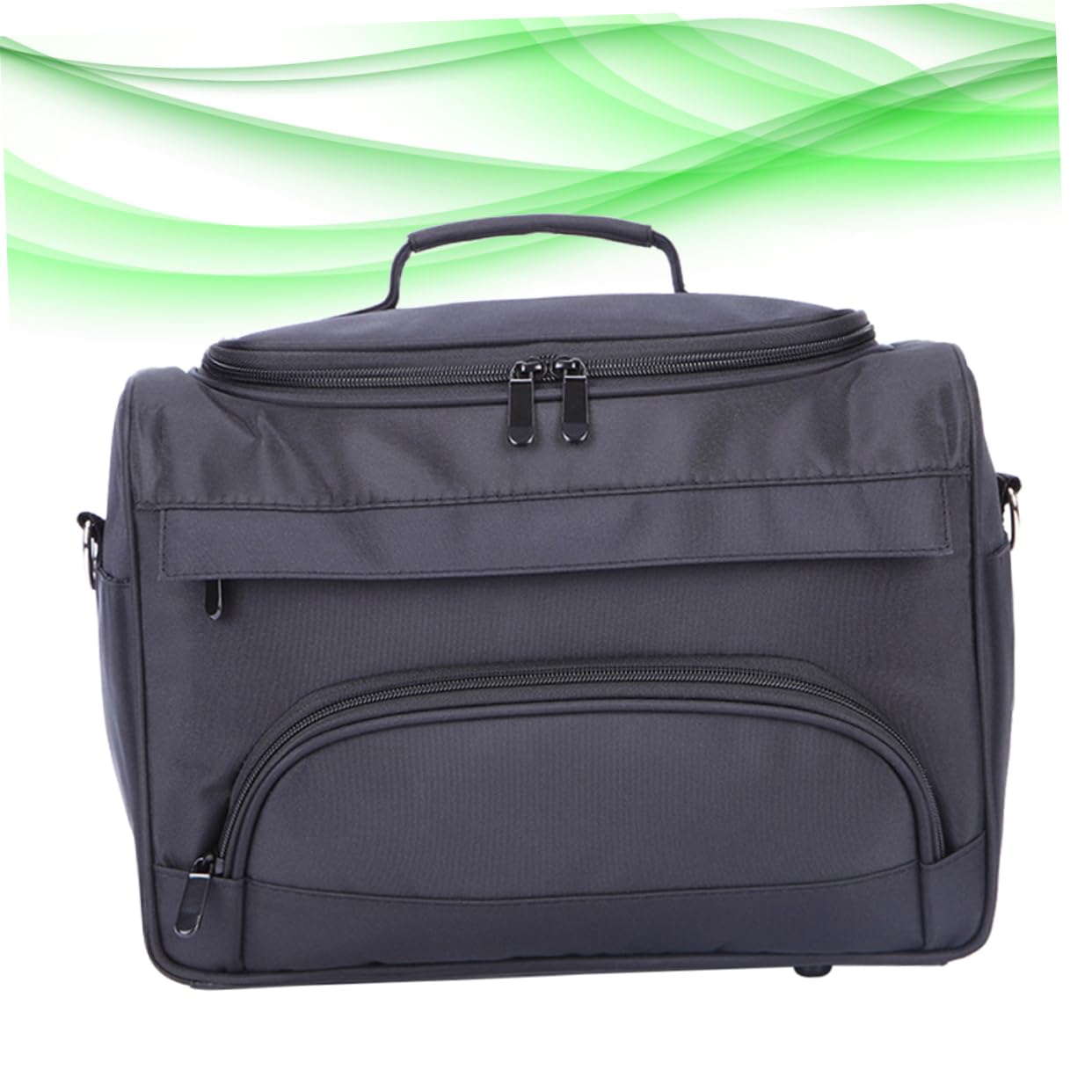 Healeved Paquet de Transport pour Coiffeur en Tissu Noir Bandoulière, Capacité et Compartiments Multiples pour Organiser Matériel et Accessoires de Salon de Coiffure
