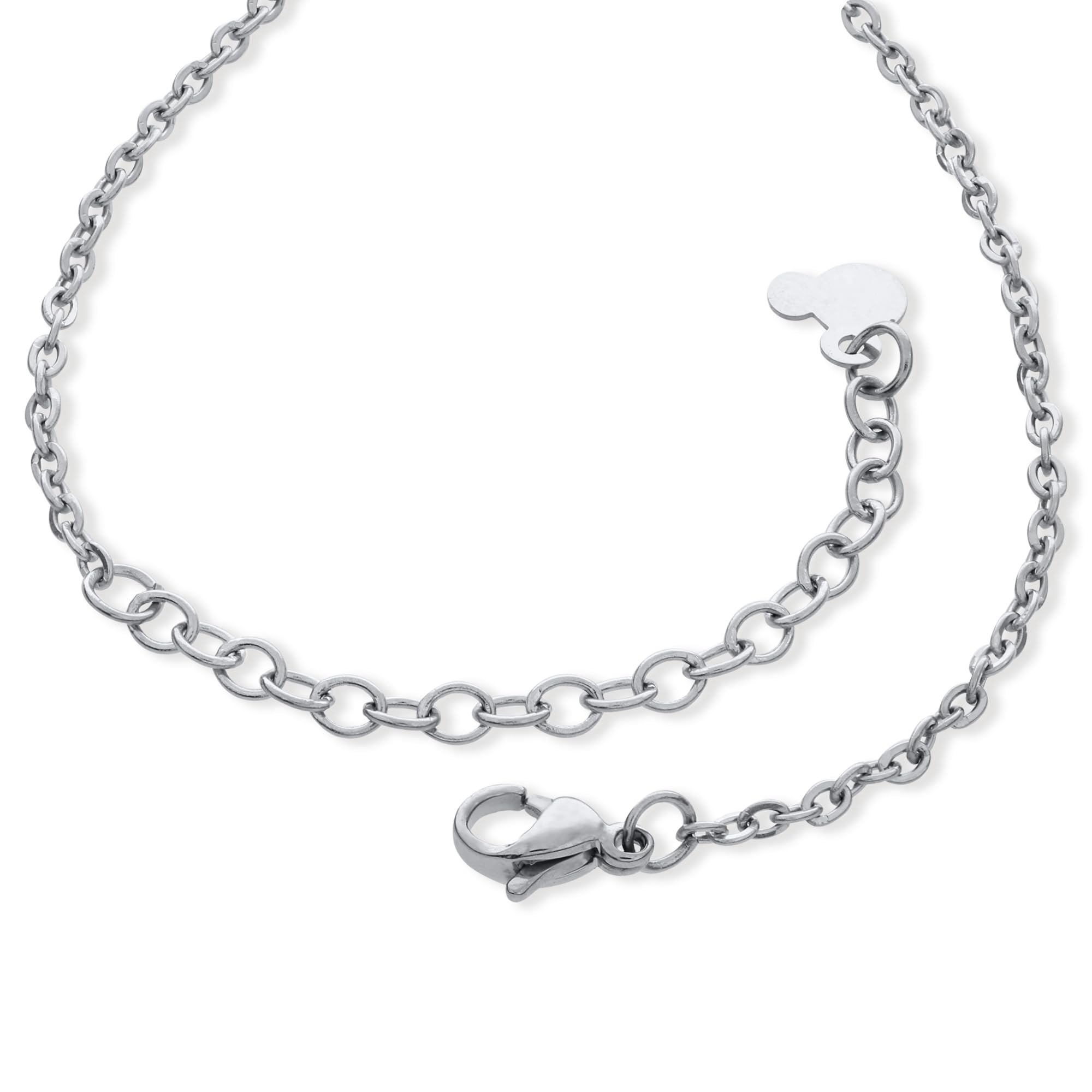 Disney Bracciale Mickey Mouse, Acciaio Inossidabile e Zirconi per Bambini e Bambine, Gioielli Disney