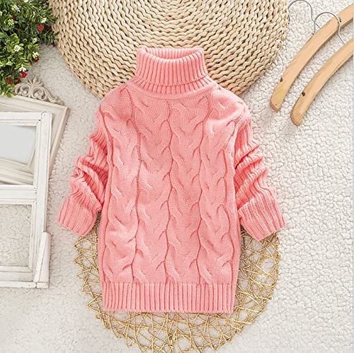 Boys Girls High Neck Knit Sweater Solid Color Long Sleeve Knitted Pullover Top Spring Fall Soft Warm Knitwear3