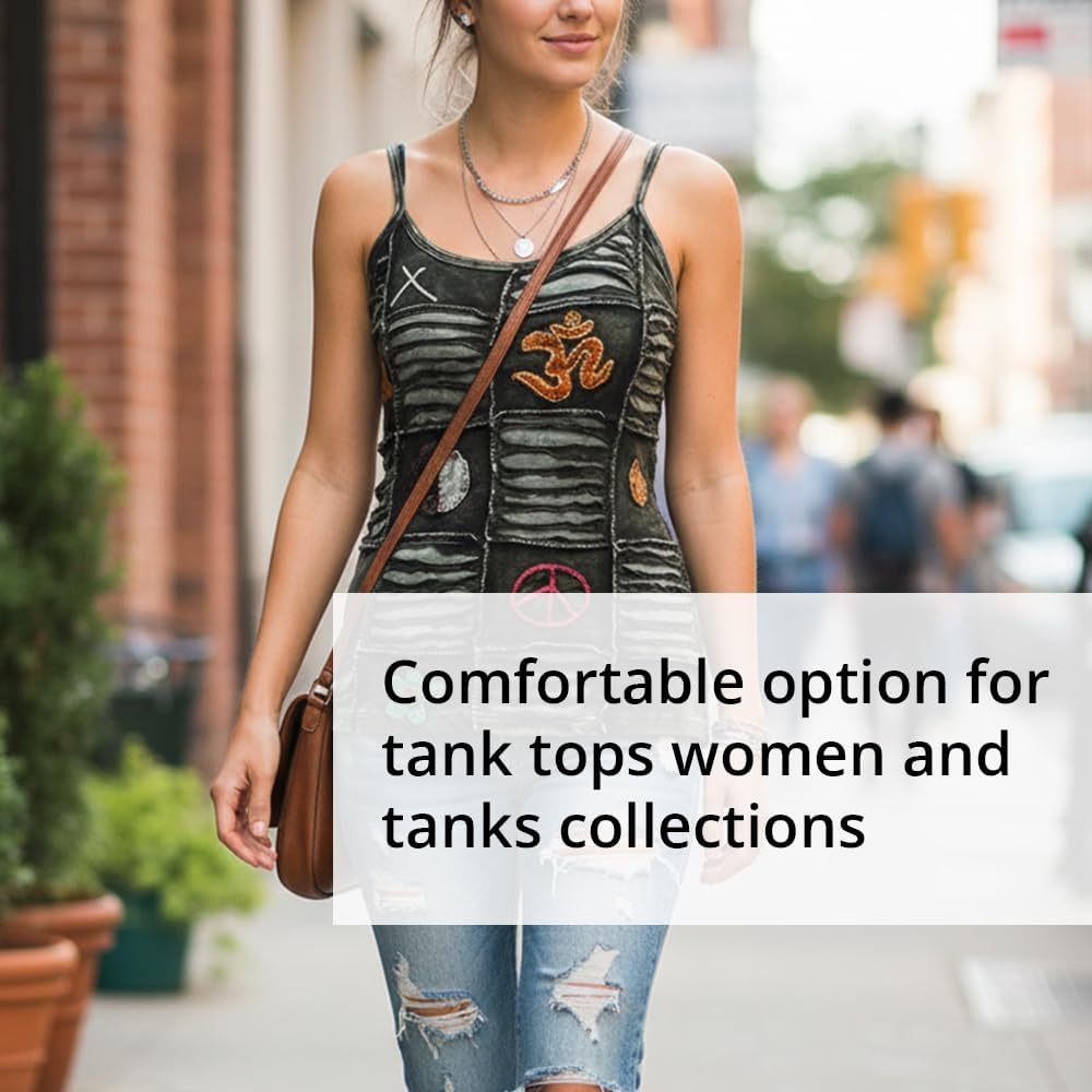 Women Faded Black Summer Festival Slashed Ladies Cotton Emo Goth Women Tank Tops - Image 8