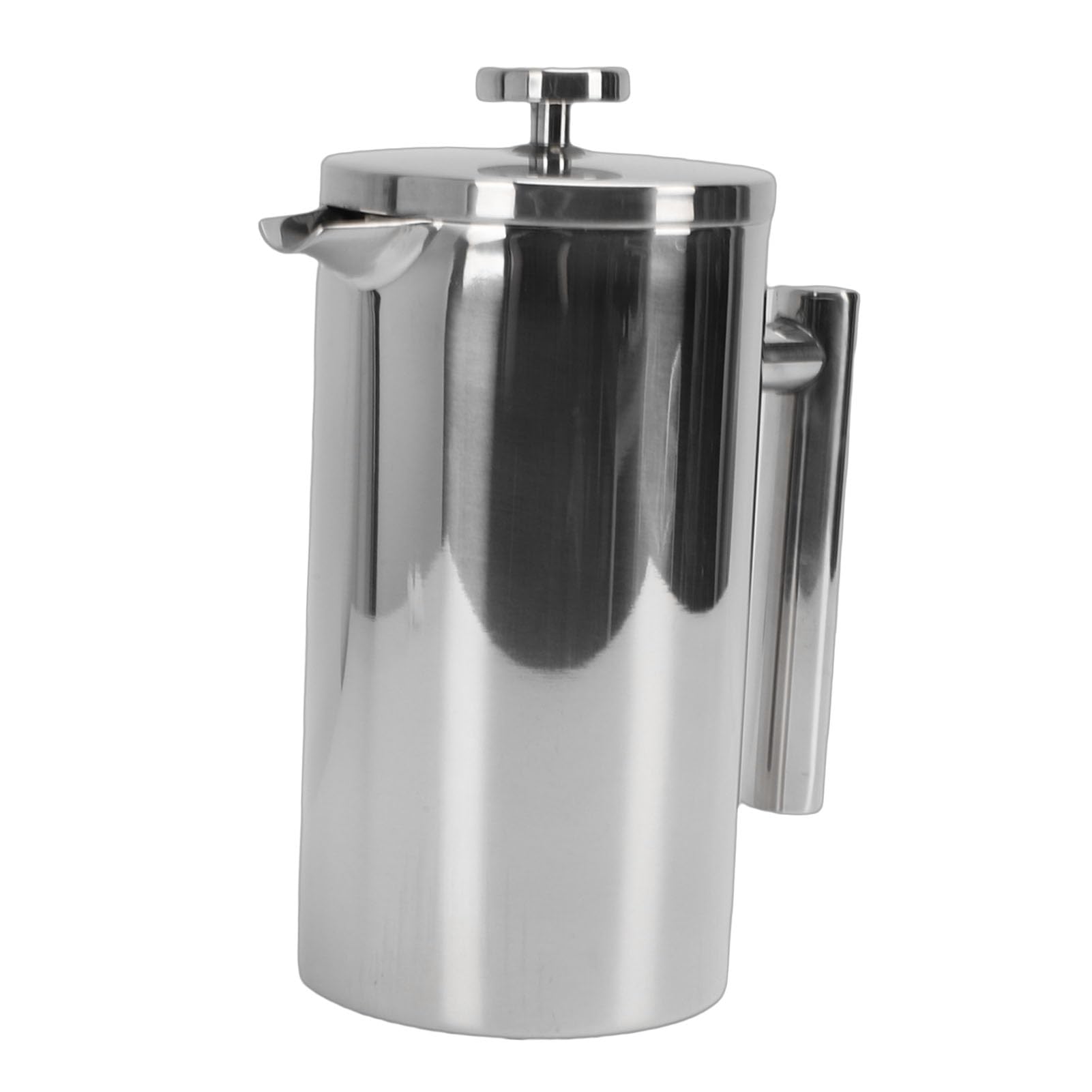 de Prensa Francesa de Acero Inoxidable, Aislamiento de Doble Pared a Prueba de Herrumbre para Acampar, Oficina, Hogar con Boquilla en Forma de U sin Goteo (600ml)