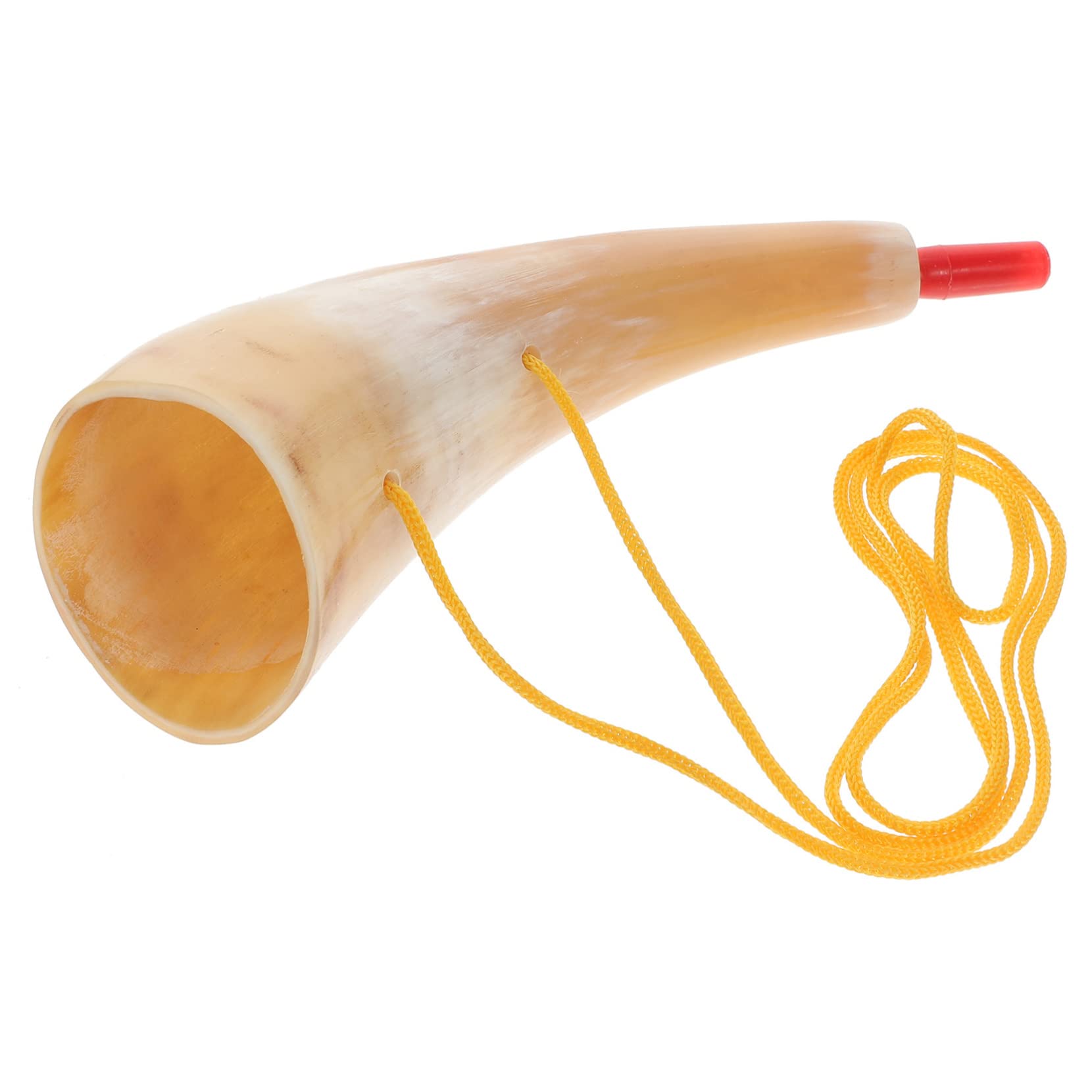 TOYANDONA Viking Horn Toy Portable Cheering Horn Prop for Sports Games Outdoor Party Fun Natural Buffalo Instrument 7.3 Inch