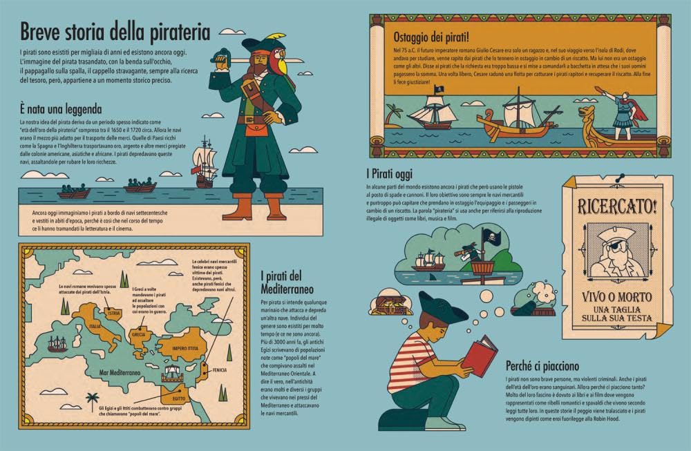 Temibili pirati. Scopri l'età dell'oro dei pirati con quattro modelli da costruire. Tesori di carta. Ediz. a colori. Con 4 modelli da costruire