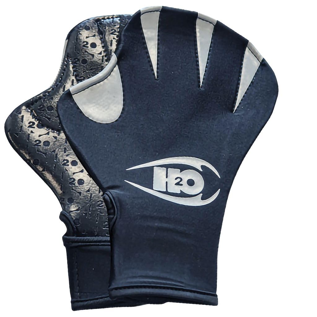 Paddle Gloves - Webbed Gloves with Velcro Strap - Sticky PVC Palm Grip - Thermal Dive Gear to Keep Hand Warm - for Surfing, Diving and Swimming