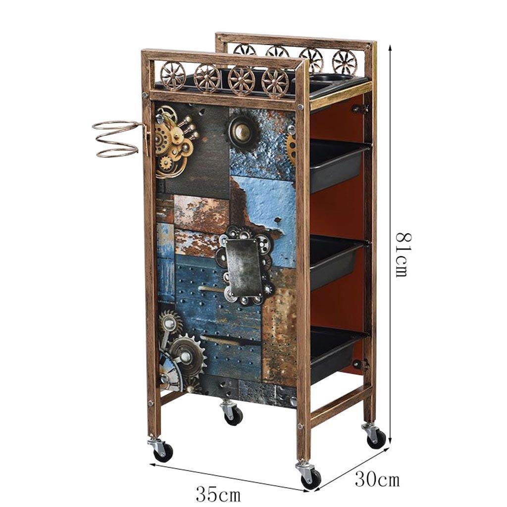 Carrello Portaoggetti Multifunzionale, Carrelli Di Servizio Di Utilità Cassetti Carrello a Ripiani Vassoio Portaoggetti per Parrucchieri Carrello per Trucco Di Bellezza Carrelli Portaoggetti Ca