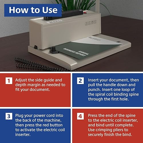 Miniatura 5 de TruBind Máquina de encuadernación con dispositivo colocador de espiral eléctrica (TB-S12)