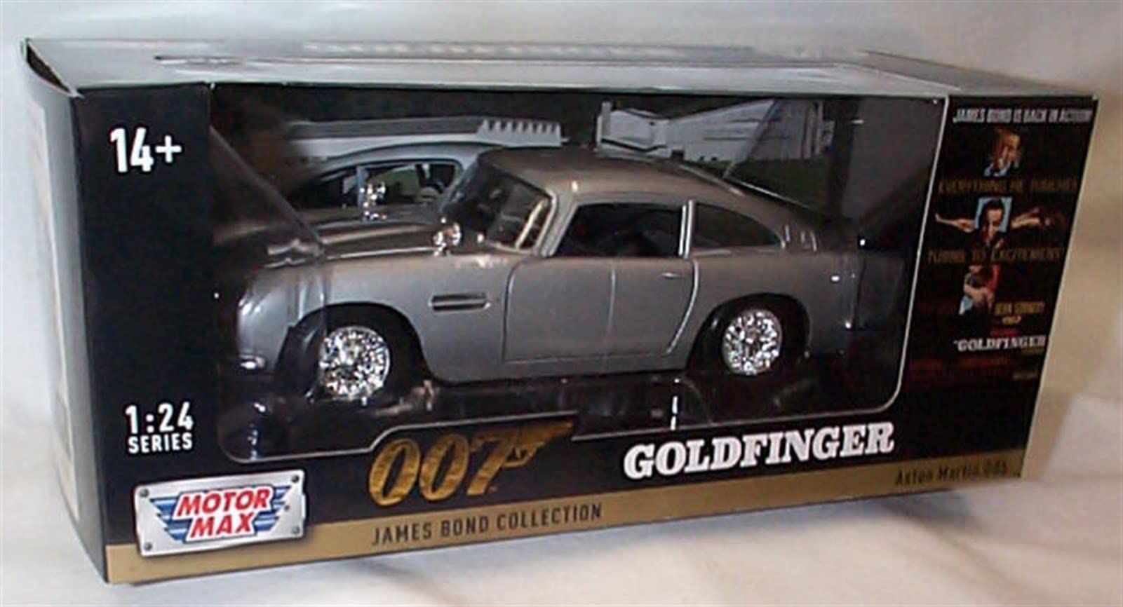 motor max JAMES B0ND collection Aston Martin DB5 Silver Goldfinger Vehicle 1:24 scale diecast model