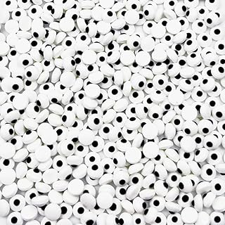 Sentovac 7mm Candy Eyeballs Eyes Edible Sugar Sprinkles Cookie Cake Cupcake Toppers Decorations Small Candy Eyes for Christmas Halloween Easter Cake Decorations Supplies