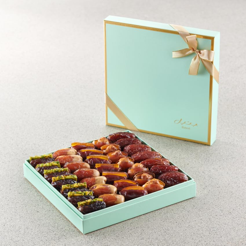 Bateel Pastel Mint Gift Set Premium Dates Collection