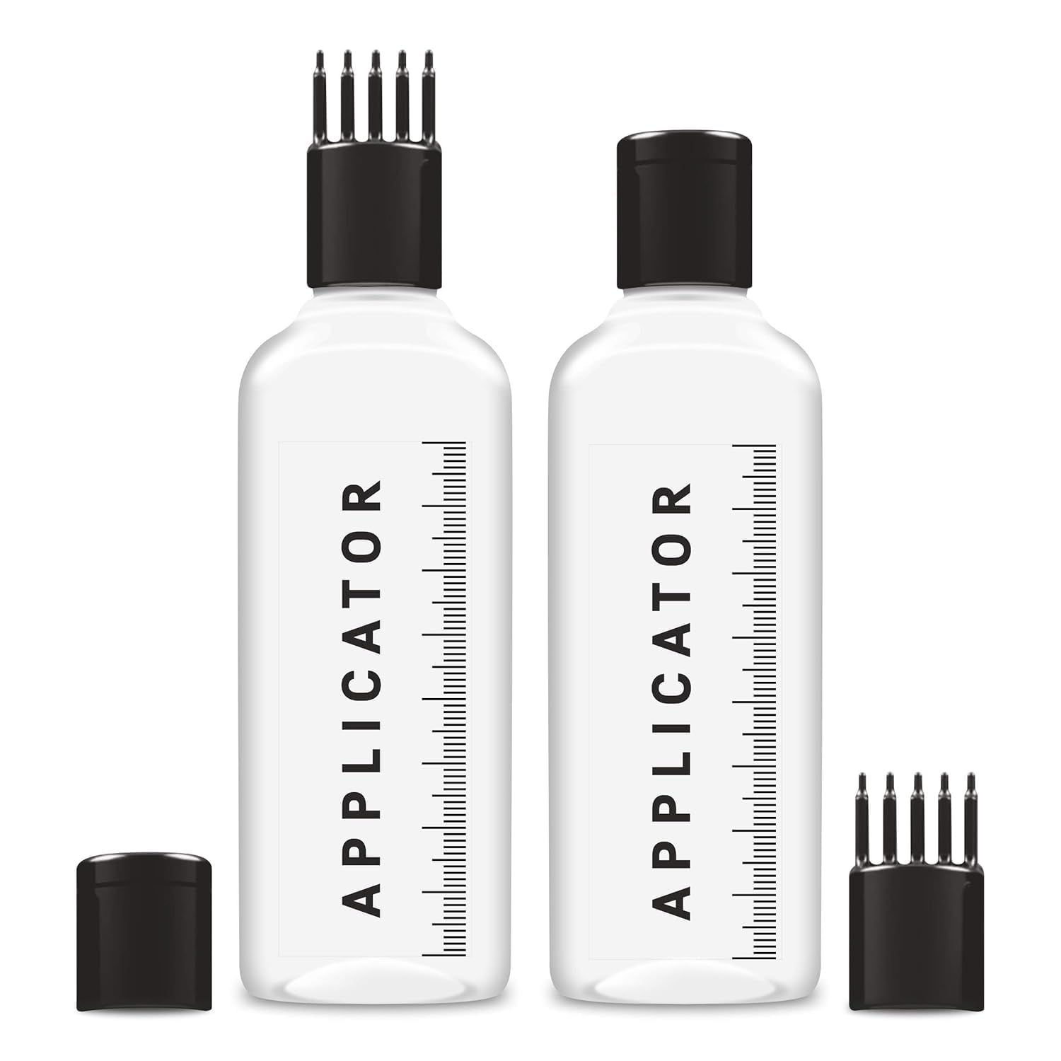 Hair Root Applicator Bottle with Comb Cap for Applying Hair Oil & Shampoo(Capacity 120 ml) (Oval Transparent PET containers) (Pack of 2)-picture-59