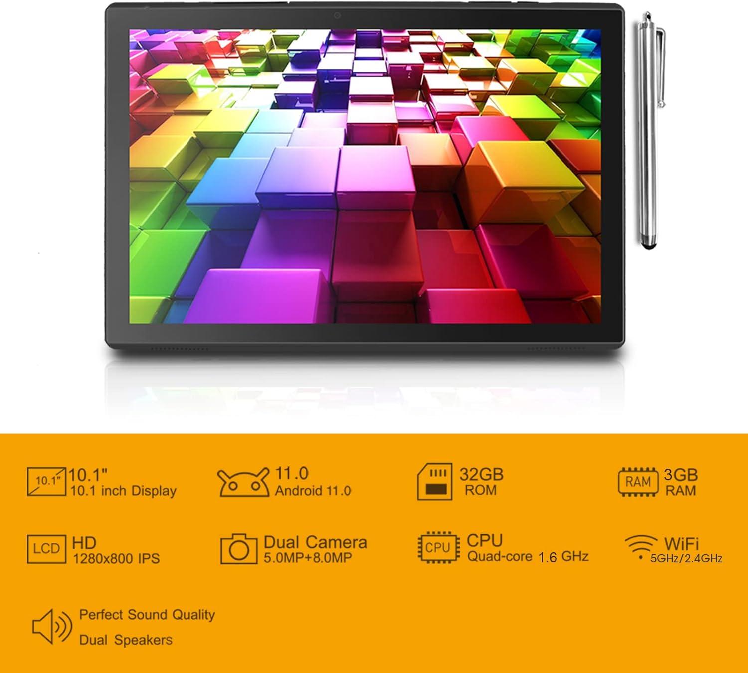 Buy CWOWDEFU Tablet 10 inch with Case Android 11 Tabletas 3GB RAM 32GB Storage Touchscreen