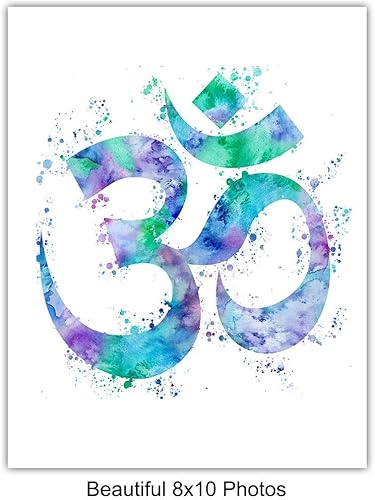 Miniatura 5 de Arte de Buda – Zen, meditación, Yin Yang, Om, Hamsa mano de Fátima – Decoración inspiradora de la nueva era para pared, hogar, oficina, estudio,