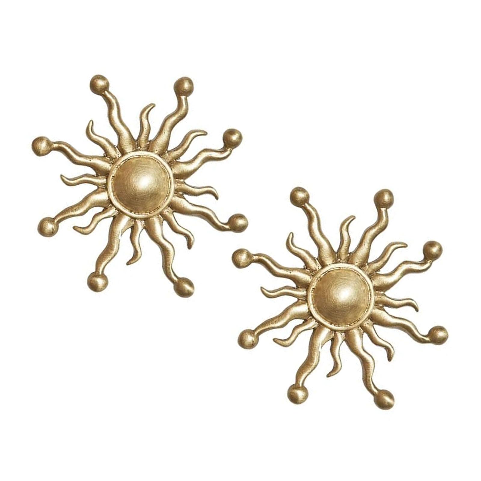 Zbiianxer Multicolor Unique Wardrobe Knob Brass Cabinet Drawer Handle Cupboard Pulls Sun Shape Furniture Decoration Sun Shape Drawer Handles Dressers Replacement