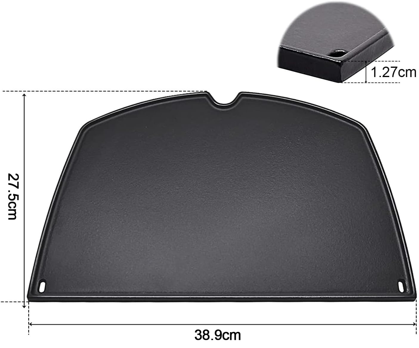 6559 Piastra in ghisa di ricambio per barbecue Weber Q200 Q220 Q240 Q260 Q2000 Q2200 Q2400 barbecue a gas,38,9 cm padella accessori per barbecue Weber Q