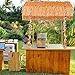 Auihiay Tiki Bar Hut, Tiki Bar Kit Includes Reusable Tiki Bar, Luau Party Flower Garland and Table Skirt for Summer Party, Luau Party Decorations