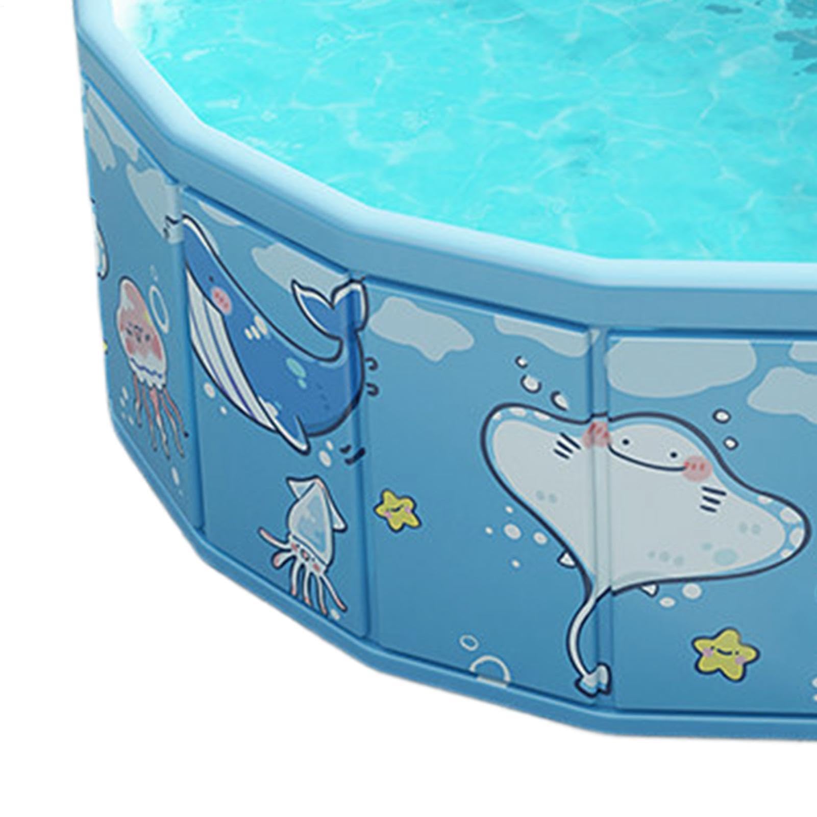 Pool Für Kinder Faltbares Tragbares Rutschfestes Wasserspiel | Faltbarer Pool Als Bällebad 119 x 46 cm für Garten Camping Party Sommer Mädchen Erwachsene Hund