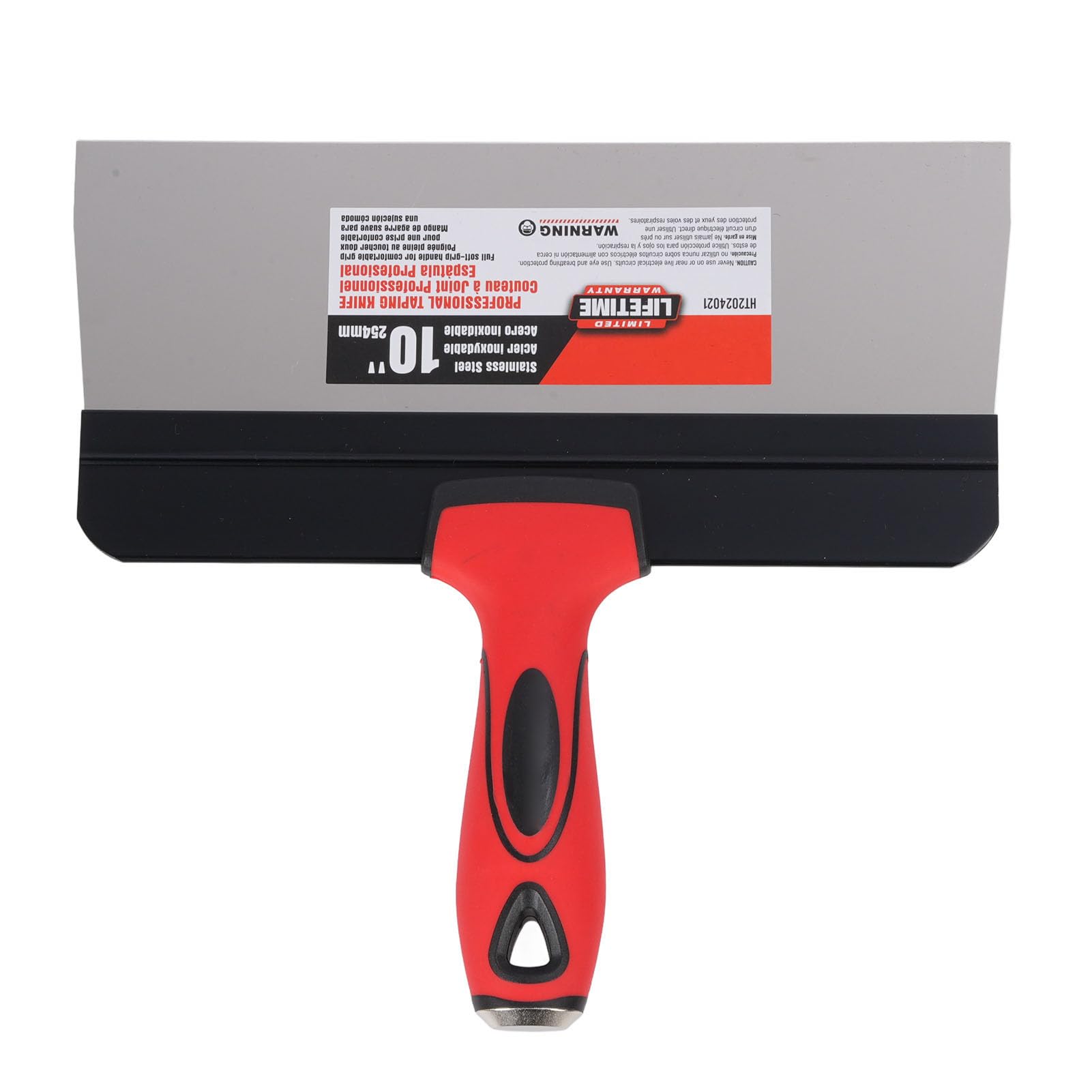 SEAFRONT Kit de Herramientas para Drywall de Acero Inoxidable, Bandeja para Yeso de 16 Pulgadas, Espátula y Rasqueta con Antideslizante para Reparación de Paredes y Acabado