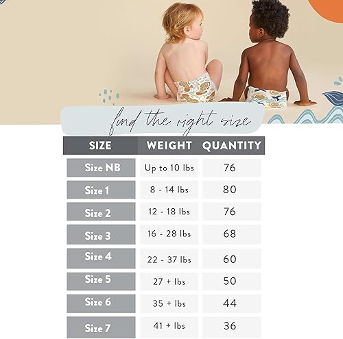 Miniatura 5 de The Honest Company Clean Conscious Diapers Plant-Based Sustainable Cactus Cuties and Donuts Club Box Size 3 16-28 lbs 68 Count
