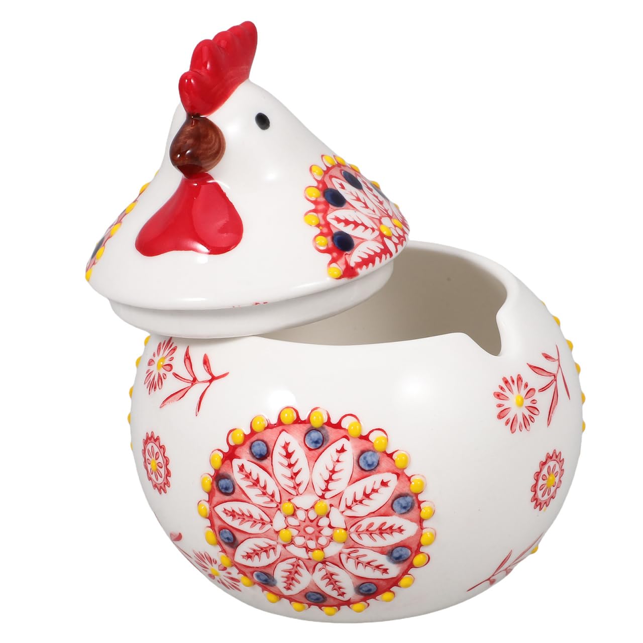 iplusmile Pot à épices bol à sel en forme de poulet pot de Pâques Décoration de la fête d'automne la forme de la poule peut sucrier en forme de poulet pot de chips bonbonnière céramique