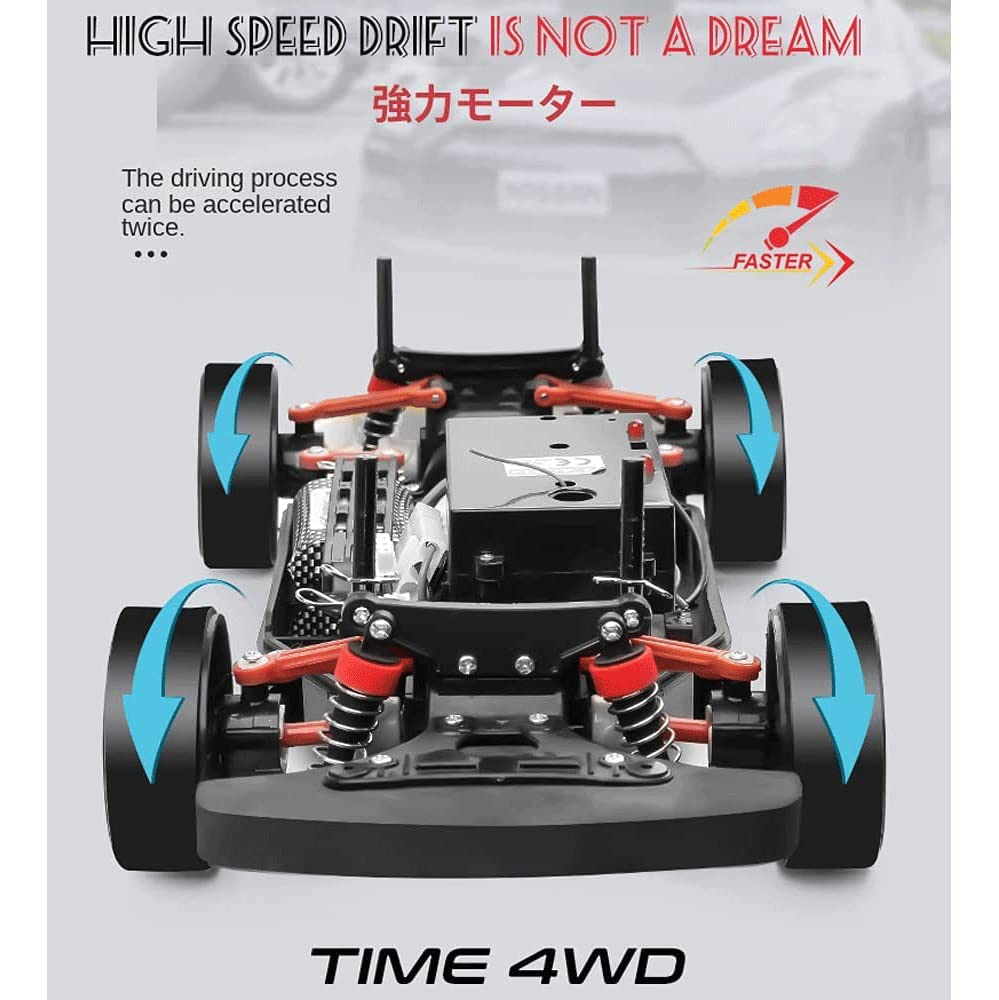 WOLWES Auto telecomandata in scala 1/10, veicolo RC con deriva ad alta velocità da 70 km/h, camion RC elettrico da arrampicata a 2,4 GHz, macchinina antiurto 4X4, regali di Natale per ragazzi e ragazz