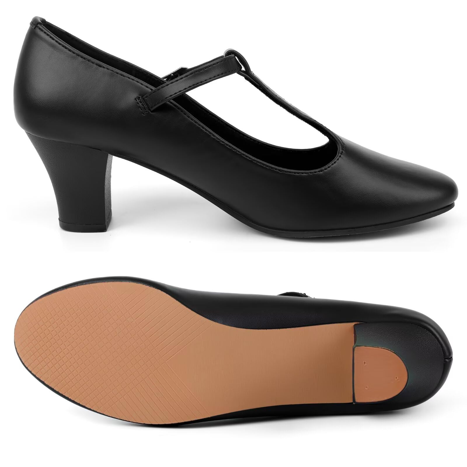 Scarpe da donna T-Strap Punta chiusa Latina Salsa Tango Danza Pratica Scarpa Studente Footlight Scarpe da ballo